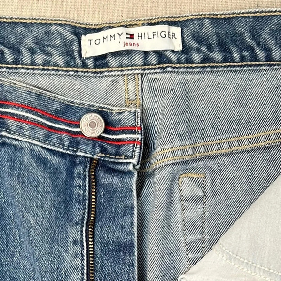 Vintage Y2K Tommy Hilfiger Perfect T Jean Women's Size 14 Blue Embroided Stars - Picture 11 of 13